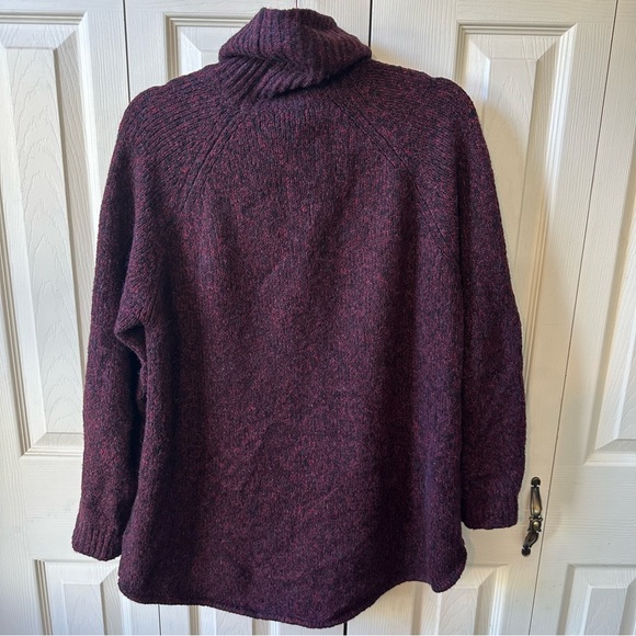 Michael Kors Women’s Size Large Alpaca Blend Turtleneck Two Tone Knit Sweater - Picture 6 of 10